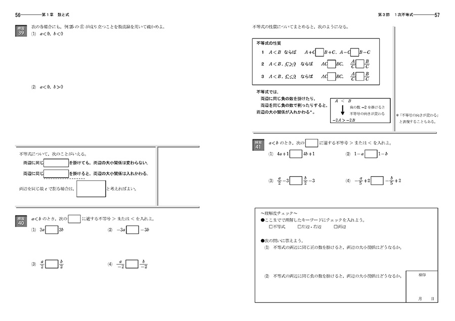 「教科書準拠 高等学校 数学I ナビゲーションノート　シリーズ」内容1