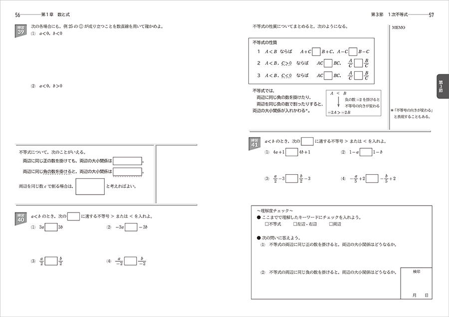 「改訂版 教科書準拠 高等学校 数学I ナビゲーションノート　シリーズ」内容1