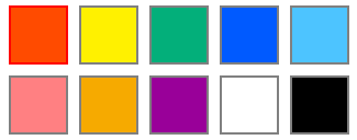 ふせんに入力する文字の色
