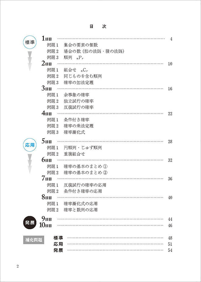 理系のための分野別問題集 10日で極める 場合の数と確率 チャート式の