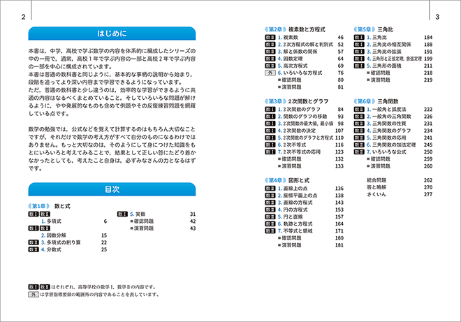 改訂版　6ヵ年教育をサポートする　体系数学３　数式・関数編 目次