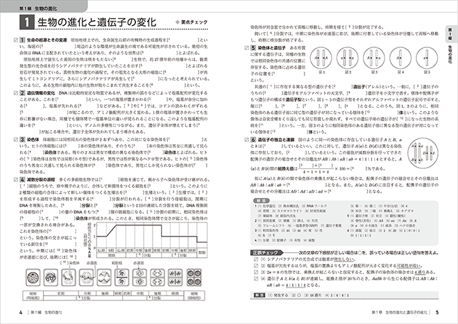 改訂版　大学入学共通テスト対策　チェック＆演習　生物　内容を見る（要点チェック）