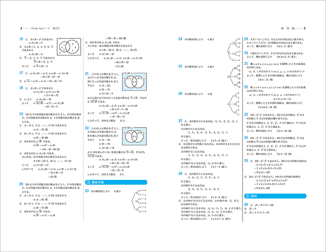 改訂版　書き込み式シリーズ　【標準】　教科書傍用　Study-Upノート　数学A 内容3