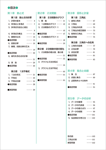 改訂版　新高校の数学I 対応　ポイントノート　数学I 目次