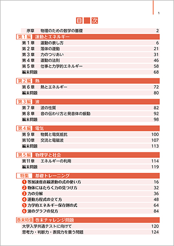 三訂版　リードLightノート物理基礎 目次