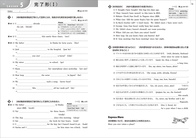 改訂版 WORKBOOK for BIG DIPPER ENGLISH GRAMMAR in 25 STAGES 内容