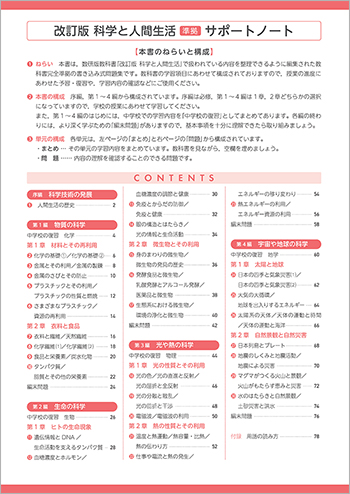 改訂版 科学と人間生活 準拠 サポートノート 目次