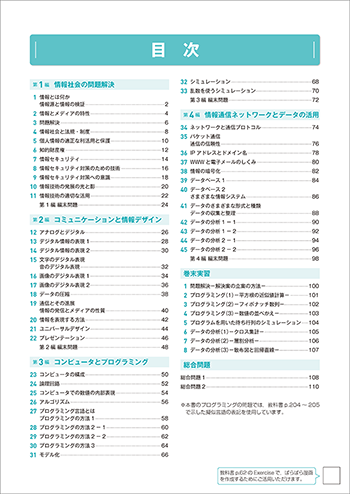 改訂版 高等学校 情報Ⅰ サポートノート 目次