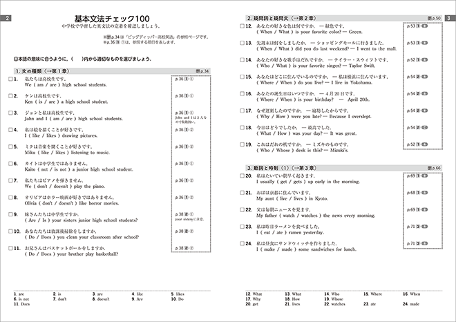改訂版 チャート式シリーズ BIG DIPPER ビッグ・ディッパー高校英語 内容6