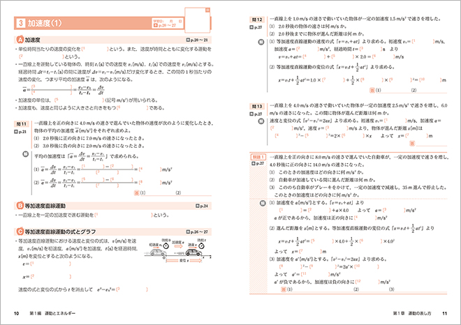改訂版 新編 物理基礎 準拠 整理ノート　ー　内容を見る　本冊