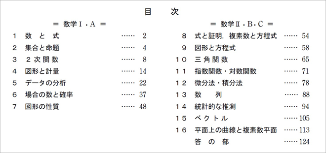 2027　〔項目別配列〕　共通テスト対策過去問題集　数学I・A＋II・B・C 目次