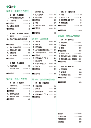 改訂版 新高校の数学II 対応 ポイントノート 数学II 目次