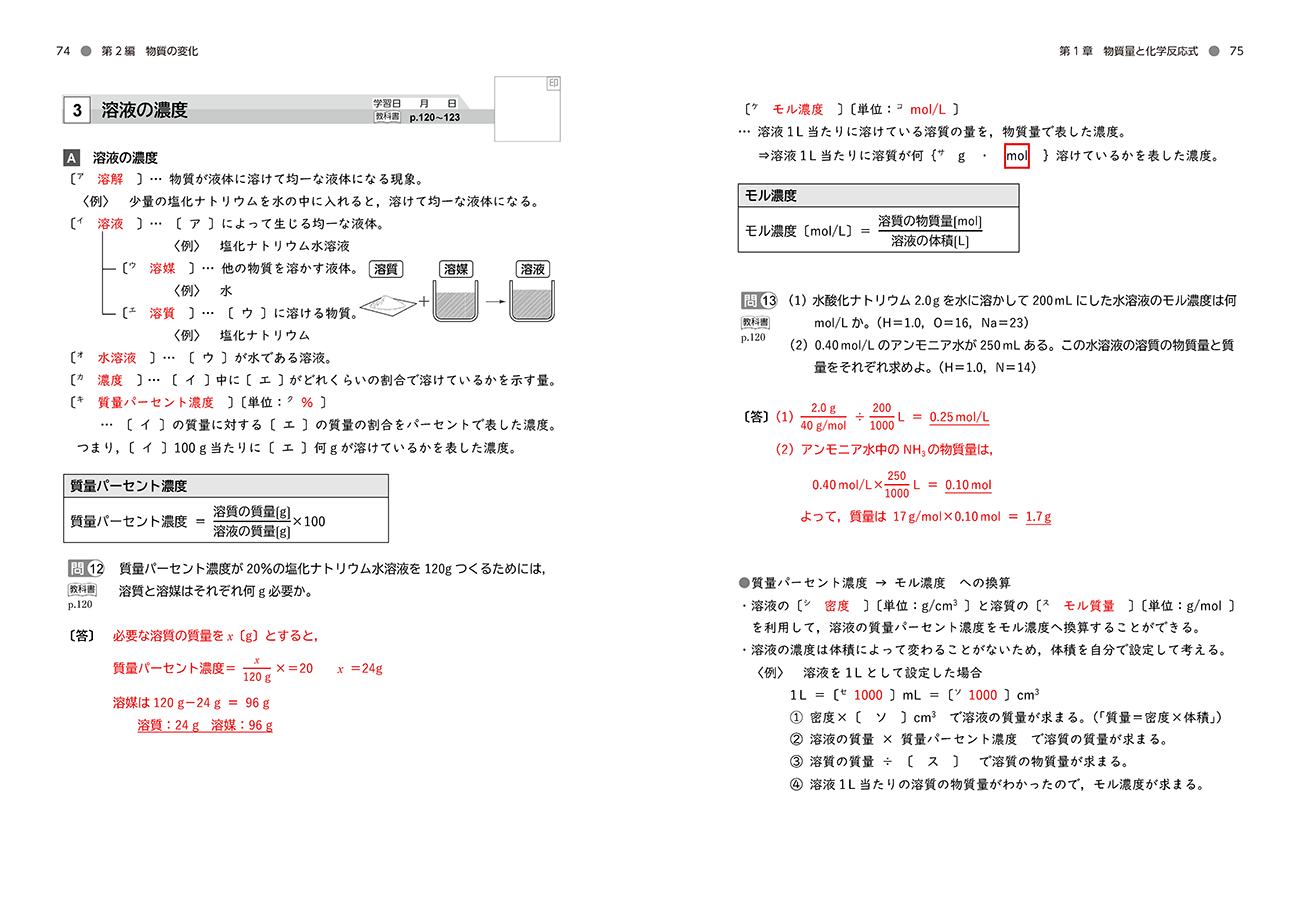 改訂版 化学基礎 準拠 ナビゲーションノート 内容2